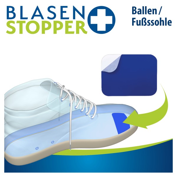 Blasenstopper – 2 Rechteckige Stopper für Ballen/Ferse