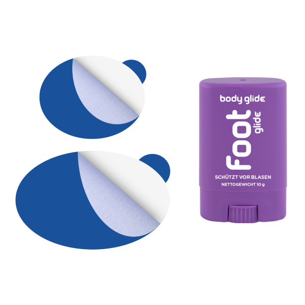 Anti-Blasen-Set – Blasenstopper und Body Glide „foot glide“ im Kombi-Paket